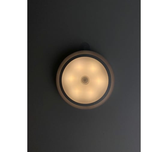 Подсветка для шкафов ГЕЛЕОС, круг R9, MicroUSB, D=80мм, с датчиком LED-R9
