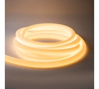 Гибкий неон 5 м, 24В, 10Вт/м, диам25мм, 240LED/м, IP65, рез 50мм, тепл. белый, MAKSBRIGHT MB-ANF-R25-WW-3000K