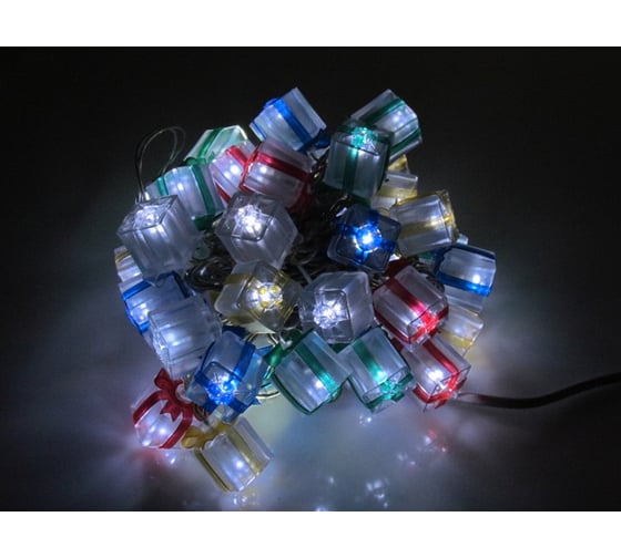 Светодиодная гирлянда FLESI ПОДАРОК LED-PL-80-8M-240V-W S04 01350