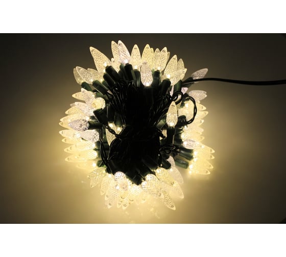 Светодиодная гирлянда FLESI ЯГОДКИ LED-PL-C6-4 -140-240V-WW-CP 14м, 140LED 01364