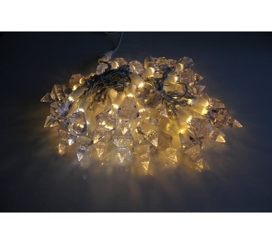 Светодиодная гирлянда FLESI КРИСТАЛЛЫ LED-PL-G13-40-4M-240V-WW/W 01111