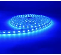 Комплект светодиодной ленты URM SMD 5050, 60 LED, 220 В, 14.4 Вт, IP67, синий 10м N02032