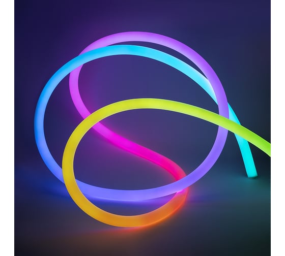 Гибкий неон MAKSBRIGHT 5 м, 24В, 22Вт/м, диам25мм, 240LED/м, IP65, RGB, MB-ANF-R25-RGB-IC