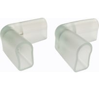 Комплект коннекторов Apeyron ПВХ, для углового соединения одностороннего светодиодного неона мини 8x16мм, 2 шт. 09-131-2