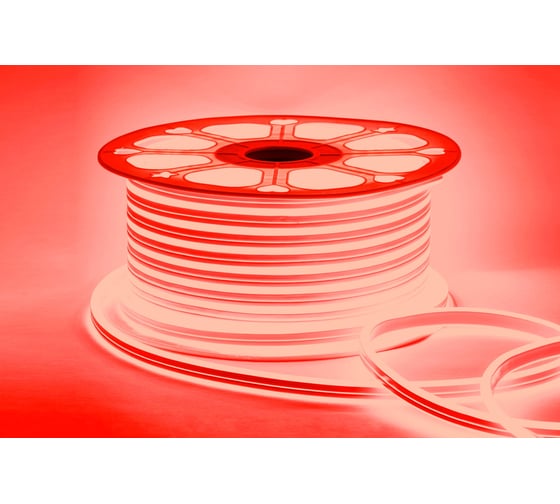 Светодиодный неон Apeyron двусторонний, 220В, 6Вт/м, 2835, 120д/м, IP65, 8x16мм, 50м, красный 17-25 1