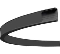 Профиль алюминиевый Apeyron для светодиодной ленты, П-образный, гибкий, накладной, черный, 2м, комплект 08-35-Ч