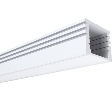 Профиль алюминиевый Apeyron для светодиодной ленты, П-образный, накладной, белый, 2м, лента до 10мм, комплект 08-10-Б