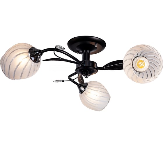Люстра IMEX потолочная 3*60Вт Е27 MD.0509-3-S BK+CH 1