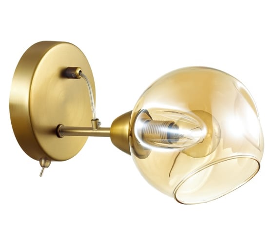 Бра LUMION AMBER с выключателем, стекло, E14, 1х40W 4435/1W 1