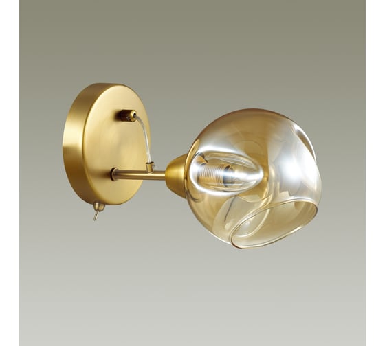 Бра LUMION AMBER с выключателем, стекло, E14, 1х40W 4435/1W