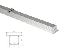 Алюминиевый профиль aax.tech AAX-B 14.5x14.5mm встраиваемый 2000 мм AAX-B13F-2000mm