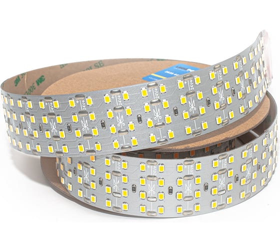 Светодиодная лента LEDS POWER четырехрядная 2835 448/м (47Вт/м), 24В теплая, серия ПРО200 00 9117