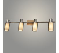 Спот РОСТОК 19561/4 SN+WOOD никель/дерево 4x40W E14 h130, WAN23 988367597