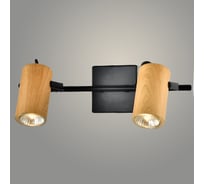 Спот РОСТОК 22470/2 WOOD+BK дерево/черный 2x25W GU10 h130, WAN23 988033836