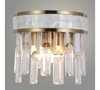 Бра РОСТОК 40273/2W BR латунь/хрусталь 2x60W E14 h140, SJNG23 988367380