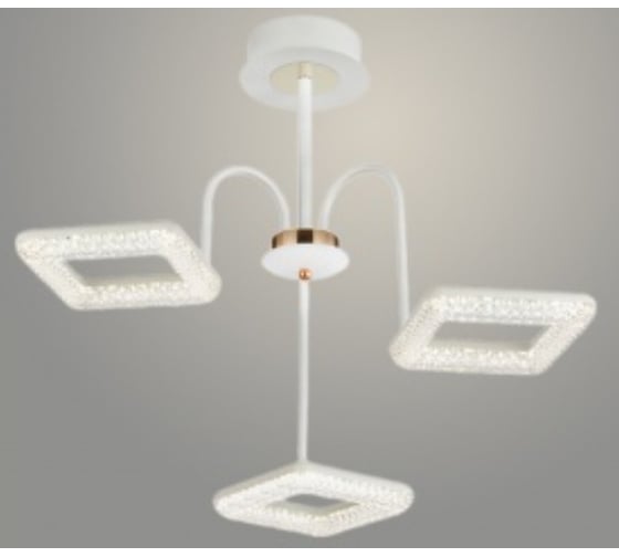Люстра РОСТОК 6677/3C WH+FG белый/золото 48W LED 3000-6000K d690 h500, SSH23 988372613