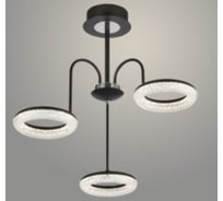 Люстра РОСТОК 6674/3C BK+CR черный/хром 48W LED 3000-6000K d580 h500, SSH23 988372611