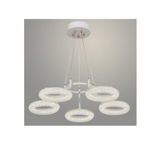 Люстра РОСТОК 6662/5P WH+FG белый/золото 80W LED 3000-6000K ПДУ диммер d600 h1000, SSH23 988372615