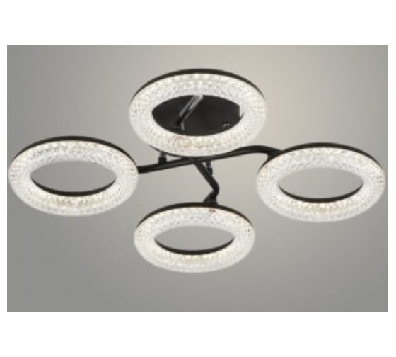 Люстра РОСТОК 6650/4AC BK+CR черный/хром 64W LED 3000-6000K ПДУ диммер d520 h140, SSH23 988372601