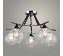 Люстра РОСТОК K2134/5 ВК+СН черный/хром 5x40W E27 d560 h340, QH23 988370944