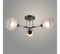 Люстра РОСТОК K2138/3 ВК+СН черный/хром 3x40W E27 d560 h200, QH23 988370945