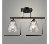 Люстра РОСТОК K2146/2 ВК+СН черный/хром 2x40W E27 d400 h270, QH23 988370950