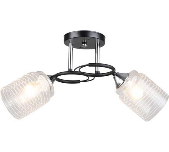 Люстра РОСТОК K2246/2 BK+CH черный/хром 2x60W E27 d460 h240, QH24 988385358 1