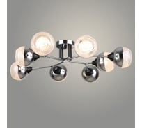 Люстра РОСТОК K2243/8 CH+BK хром/черный 8x60W E27 d800 h180, QH24 988385354