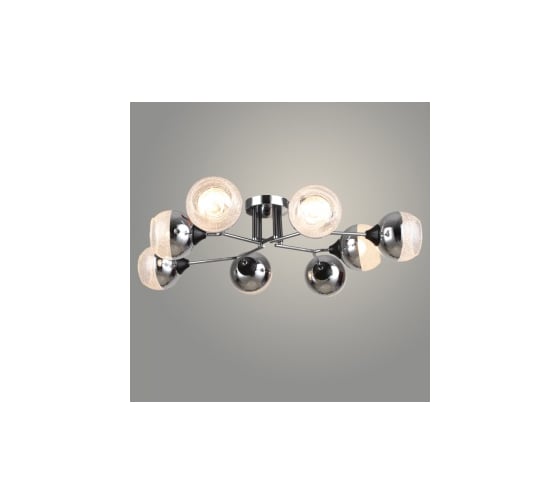 Люстра РОСТОК K2243/8 CH+BK хром/черный 8x60W E27 d800 h180, QH24 988385354