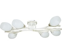 Светильник потолочный ЭЛЕТЕХ Лилу 161 бел.зол. (Плафон 8825) НПБ 01-6x60-128 Е14 _ИМ_ 1005405455