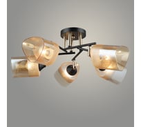 Люстра РОСТОК K2148/5 BK+FGD черный/золото 5x40W E27 d600 h200, QH23 988370954