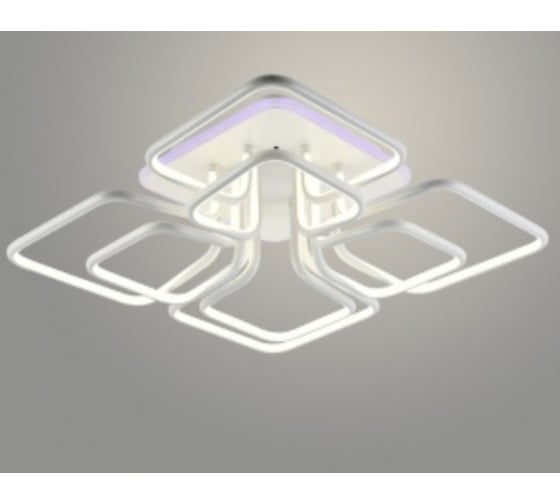Люстра РОСТОК DK06007C/4+4B PR WT белый 248W+10W LED RGB 3000-6500K d570 ПДУ(ИК) диммер, HN23 988033184 1