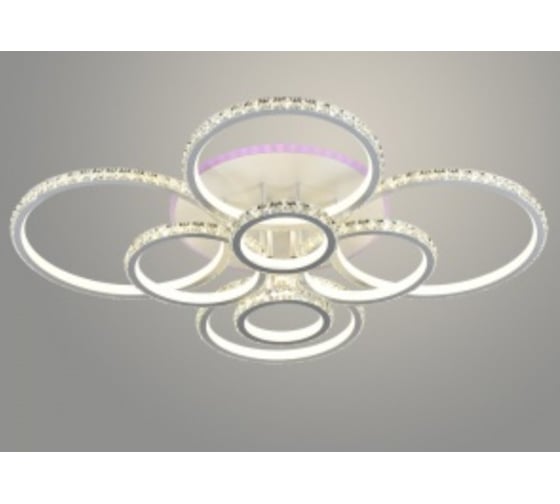 Люстра РОСТОК DK05819B/8 PR WH белый 464W+10W LED RGB 3000-6500K d935 ПДУ(ИК) диммер crst, HN23 988369560
