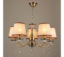 Люстра РОСТОК C0750/5 AB бронза/абажур 5x60W E14 d570 h570, QH20 987998341