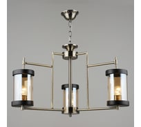 Люстра РОСТОК C1677/3 AB+BK бронза/черный 3x40W E27 d600 h560, QH22 988013598