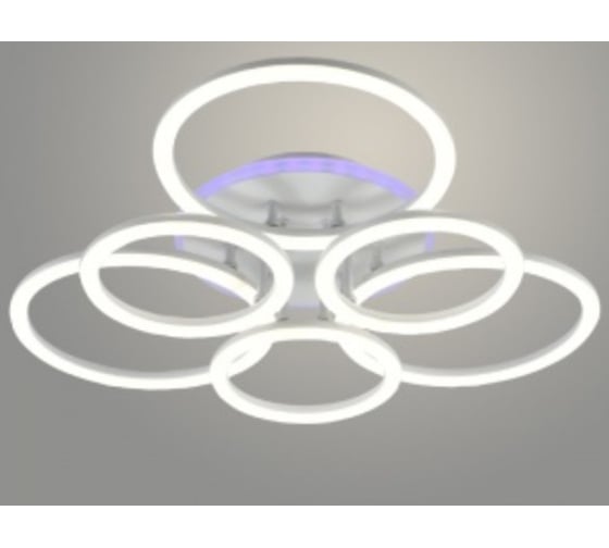 Люстра РОСТОК DK06062C/3+3A PR WH белый 144W+6,5W LED RGB 3000-6500K d620 ПДУ(ИК) диммер, HN23 988032081 1