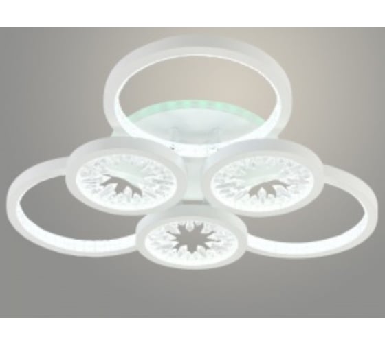 Люстра РОСТОК DK06060C/3+3A PR WH белый 144W+8W LED RGB 3000K-6000K d595 ПДУ(ИК) диммер, HN24 988383193