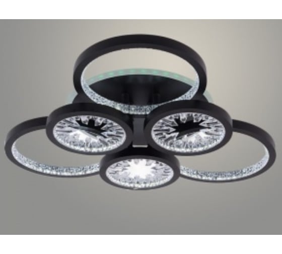 Люстра РОСТОК DK06060C/3+3A PR BK черный 144W+8W LED RGB 3000K-6000K d595 ПДУ(ИК) диммер, HN24 988383194 1