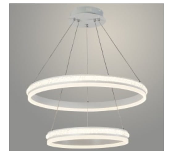 Люстра РОСТОК DK06040/2 PR WH белый 218W LED 3000-6500K d600 ПДУ(ИК) диммер, HN23 988369571 1