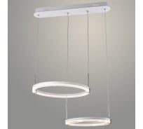 Люстра РОСТОК DK06097A/2 PR WT+CR белый/хром 76W LED 3000-6500K d610 ПДУ(ИК) диммер, HN23 988371647