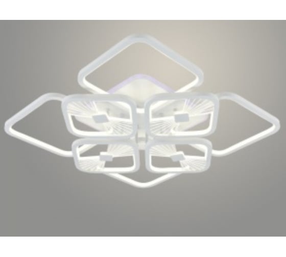 Люстра РОСТОК DK06078C/4+4A PR WH белый 240W+10W LED RGB 3000-6500K d580 ПДУ(ИК) диммер, HN23 988032120