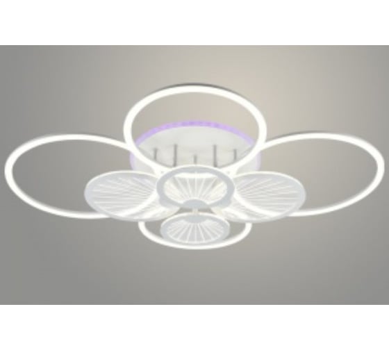 Люстра РОСТОК DK06066B/8 PR WH белый 252W+10W LED RGB 3000-6500K d970 ПДУ(ИК) диммер, HN23 988032103