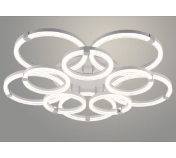 Люстра РОСТОК DK06303C/5+5A PR WT+CR белый/хром 270W LED 3000K-6000K d840 ПДУ(ИК) диммер, HN24 988383445 1