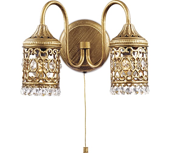 Бра ODEON LIGHT, с выключателем, металл E14 2х40W SALONA 2641/2W