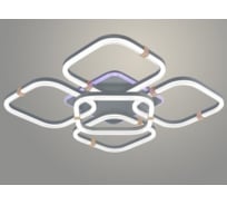 Люстра РОСТОК DK06098/4+1 PR SL+FGD серебро/золото 190W+10W LED RGB 3000K-6000K d665 ПДУ(ИК) диммер, HN24 988383446