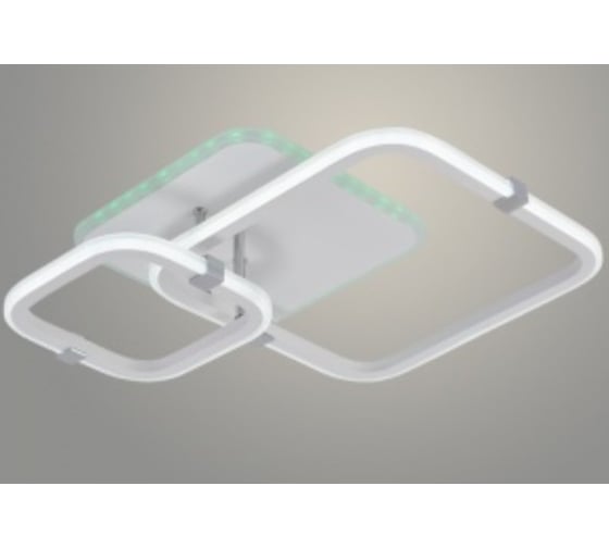 Люстра РОСТОК DK06321E/2 PR WT+CR белый/хром 60W+8W LED RGB 3000-6500K d535 ПДУ(ИК) диммер, HN23 988371625 1