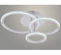 Люстра РОСТОК DK06319E/3 PR WH+CR белый/хром 70W LED 3000-6500K d480 ПДУ(ИК) диммер, HN23 988371490