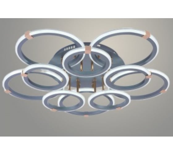 Люстра РОСТОК DK06319D/5+5A PR SL+FGD серебро/золото 200W LED 3000K-6000K d695 ПДУ(ИК) диммер, HN24 988383434