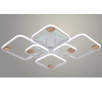 Люстра РОСТОК DK06344C/6 PR WT+WOOD белый/дерево 180W+10W LED RGB 3000K-6000K d930 ПДУ(ИК) диммер, HN24 988383352