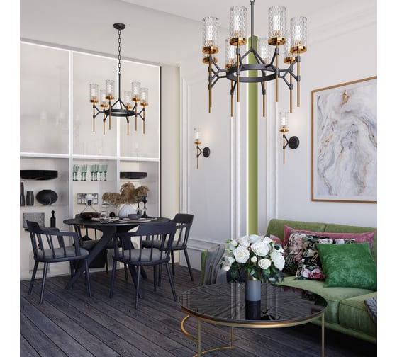 Бра ODEON LIGHT, с выключателем, стекло E14 60W Vittoria 4225/1W